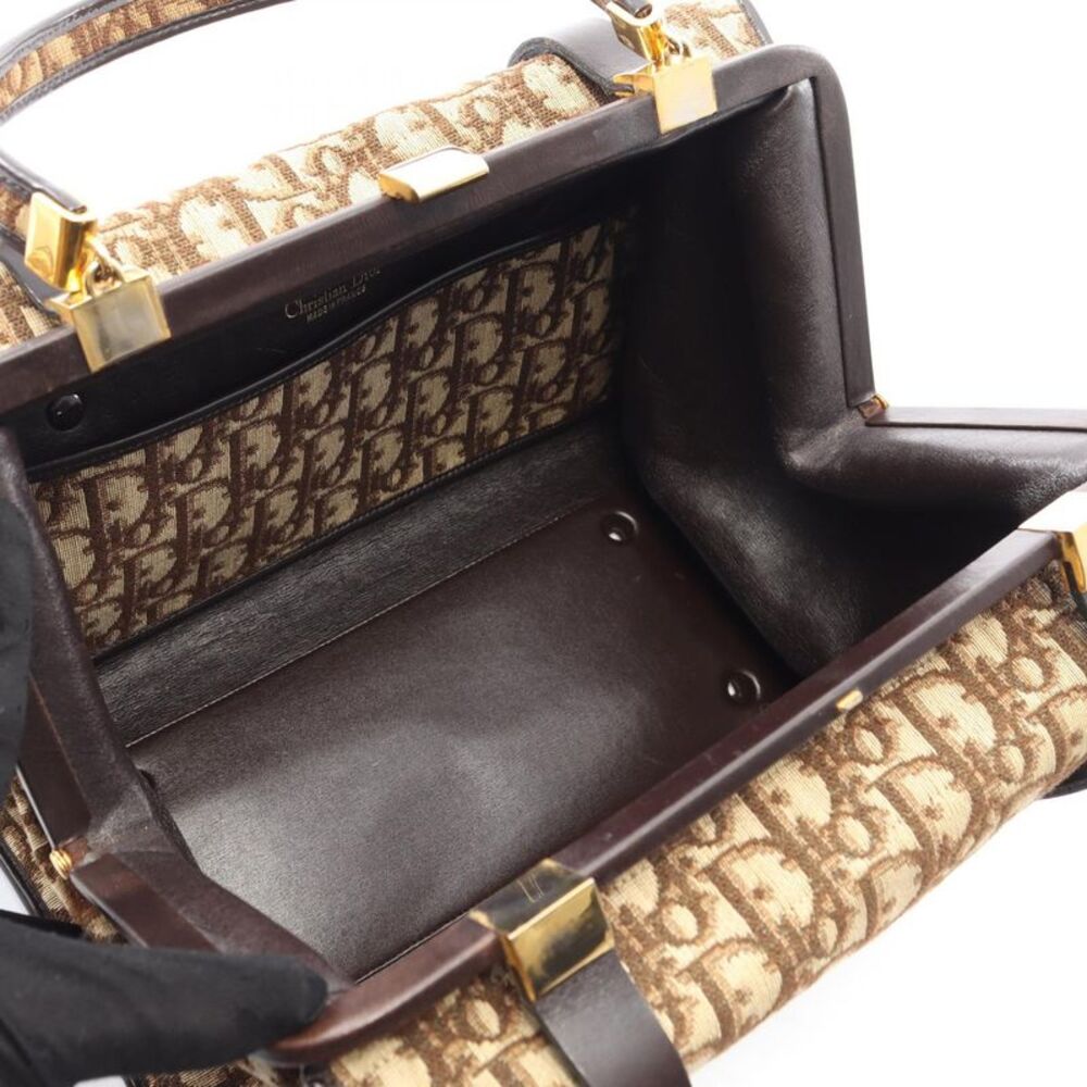 Dior Trotter Canvas Leather Handbag - Picture 3 of 9